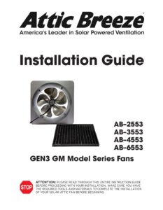 Attic Breeze GM Installation Guide English pdf