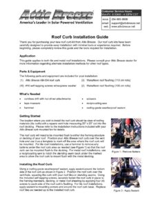Roof Curb Installation Guide pdf