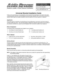 Universal Bracket Installation Guide pdf