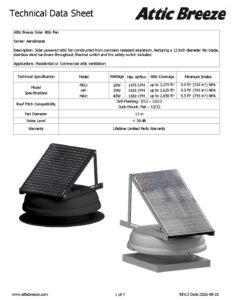 Technical Data Sheet AeroBreeze Rev2 pdf