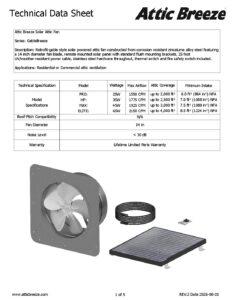 Technical Data Sheet GableBreeze Rev2 pdf