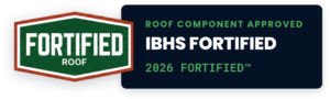 IBHS FORTIFIED roof component approved badge, 2026 FORTIFIED