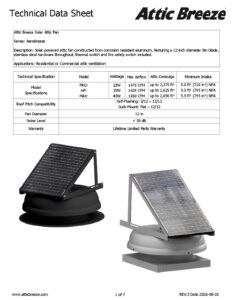 Technical Data Sheet AeroBreeze Rev3 pdf