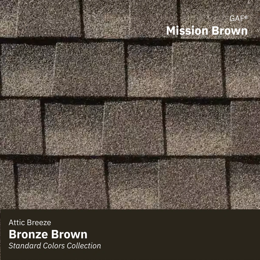 gaf mission brown w bronze brown