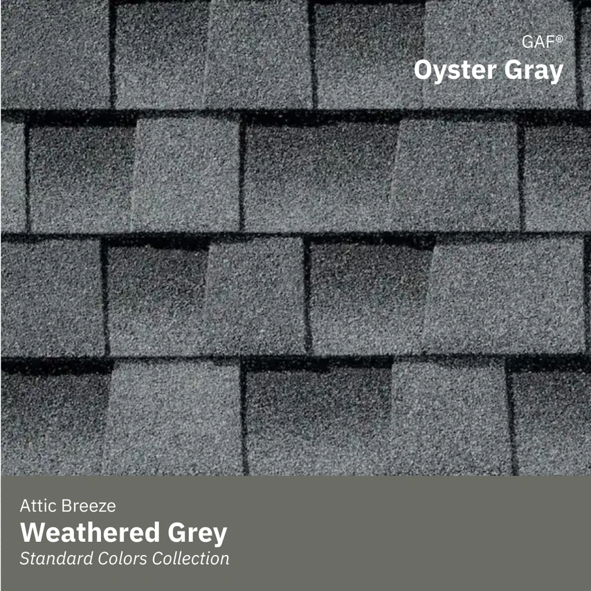 gaf oyster grey w weathered grey