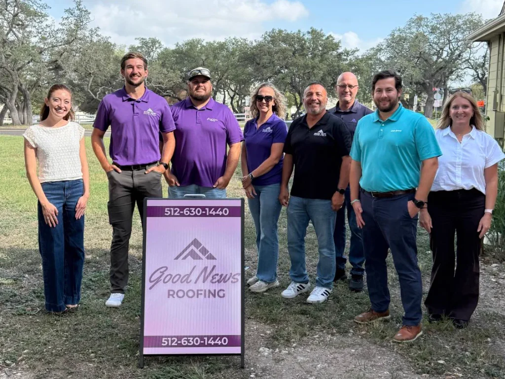 Good News Roofing team after Attic Breeze product training in Kyle, Texas