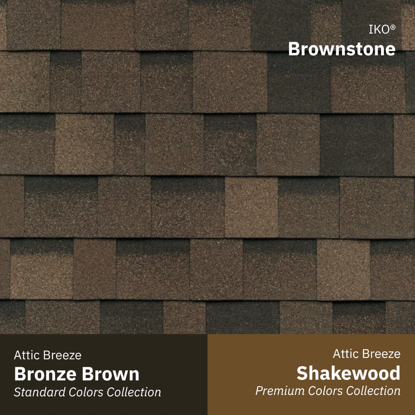 iko brownstone w bronze brown shakewood
