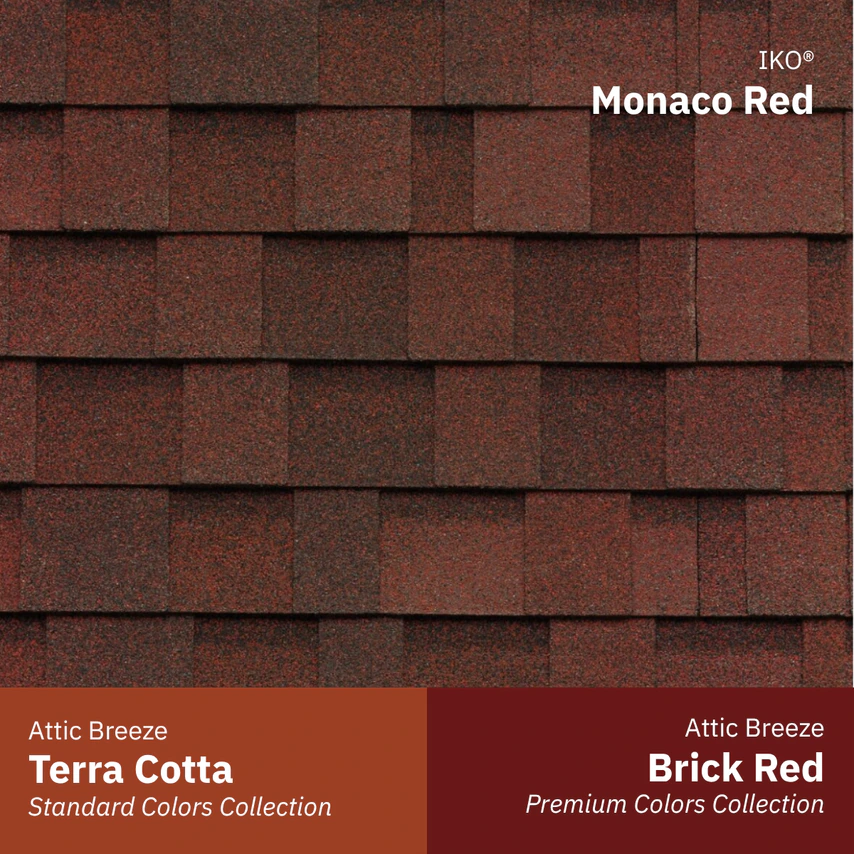 iko monaco red w terra cotta brick red