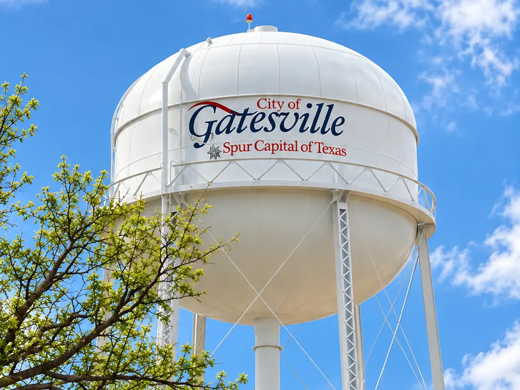 City of Gatesville water tower, Spur Capital of Texas