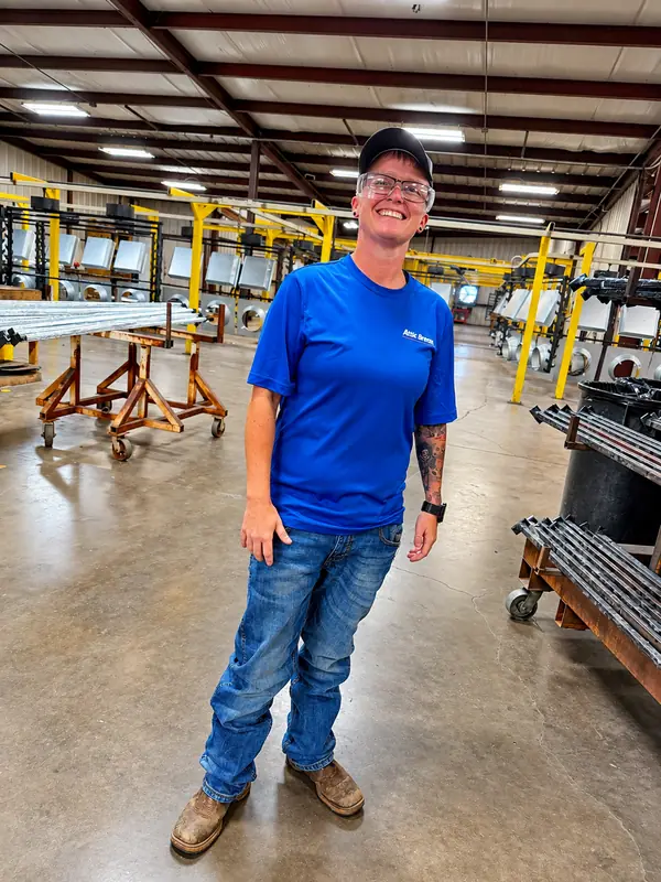 Attic Breeze team member on the production floor